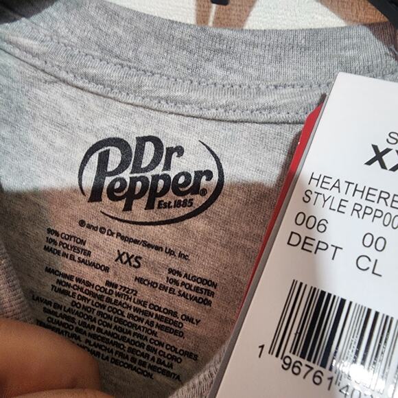 Dr pepper size XXS women's shirt faded graphic - Picture 3 of 5